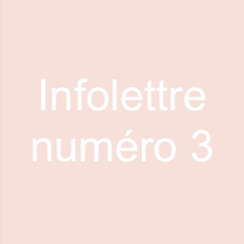 Infolettre numéro 3